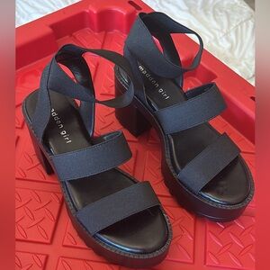 Madden Girl Black Platform Sandals